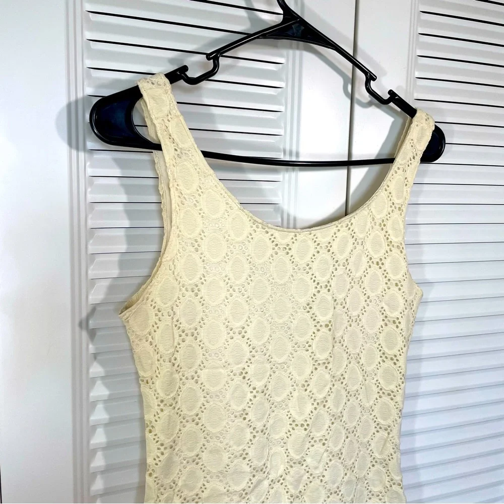 Ivory Lace Bodycon Dress | Vintage - Picture 3 of 5